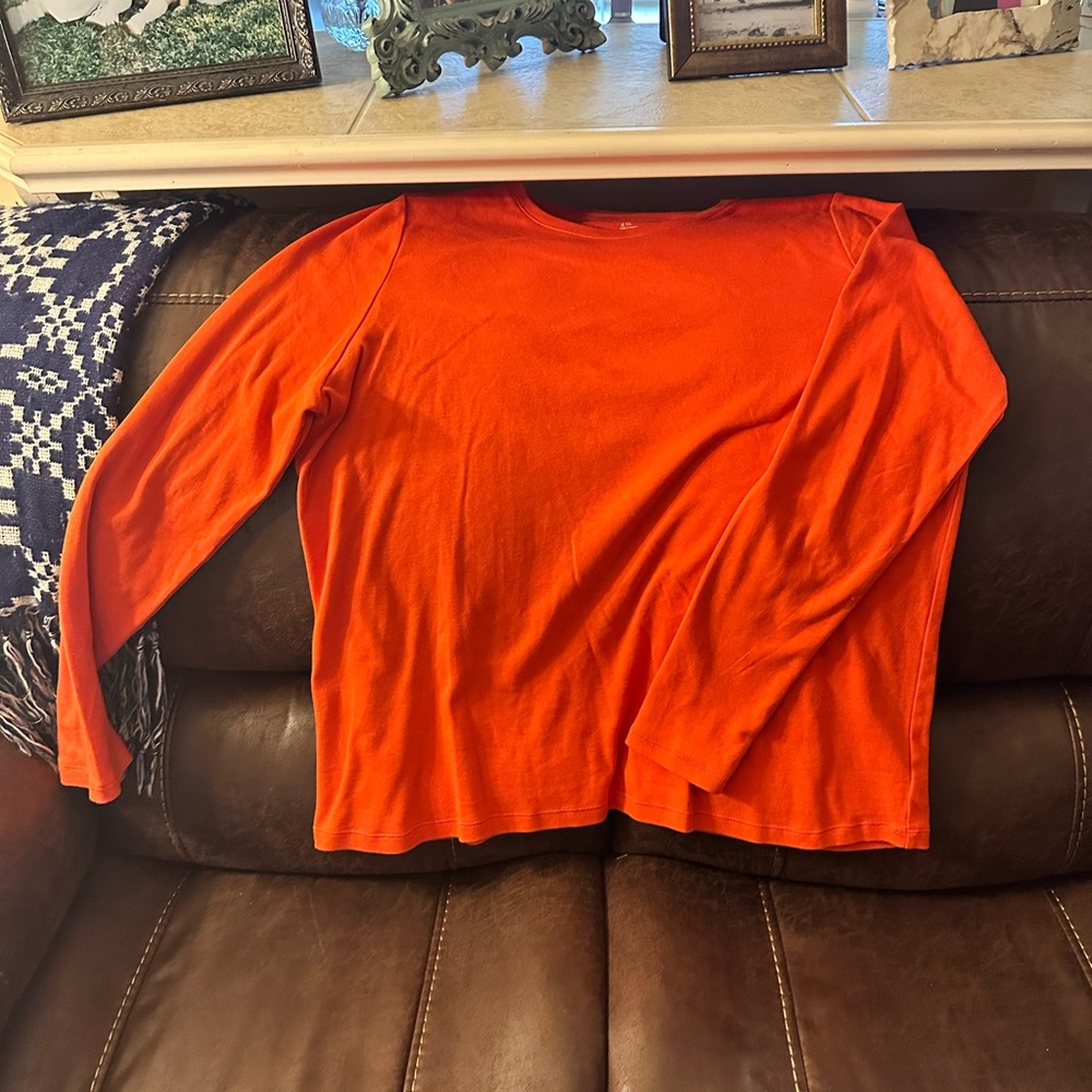 Kim Rogers Orange Long Sleeve Tee
